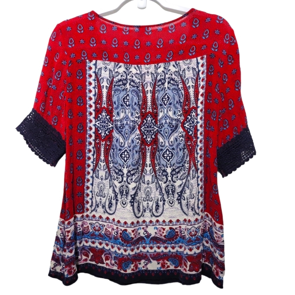 Bila Colorful Top Women's Size Medium - Picture 3 of 4